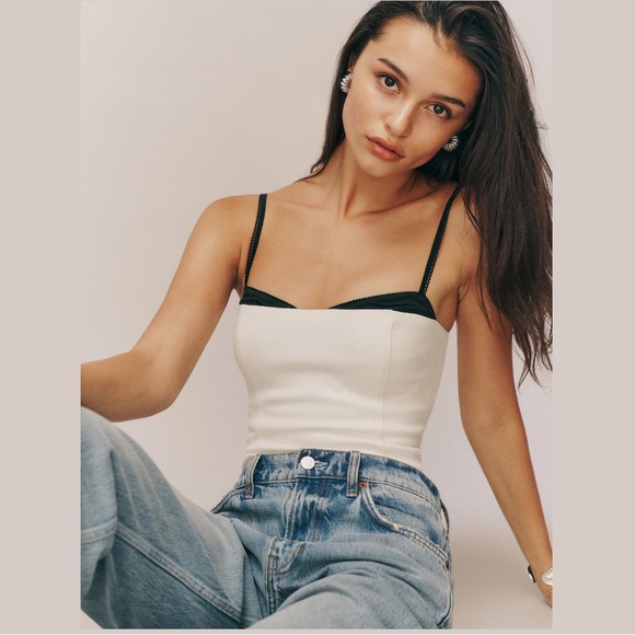 Reformation Melanie top | White 🎉 NWOT 🎀 ✂🏷️ - Picture 3 of 11